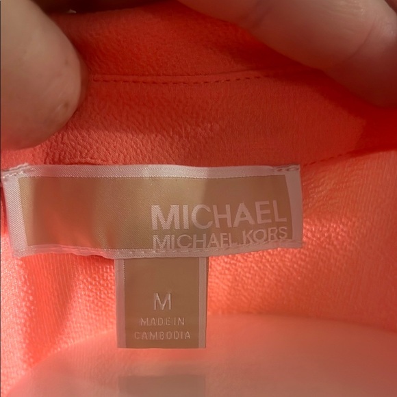 Michael Kors Pink Long Sleeve Zipper Down Blouse - Picture 4 of 8